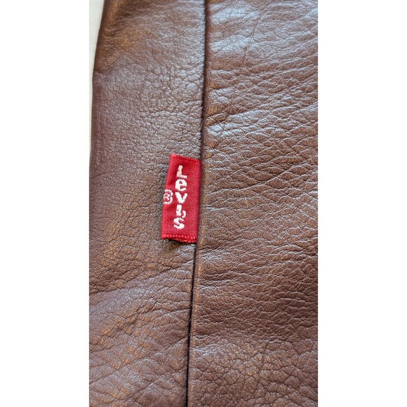 NWT Levi's Women's Medium Faux Leather Asymmetrical Motorcycle Jacket Red Wine - Picture 7 of 12